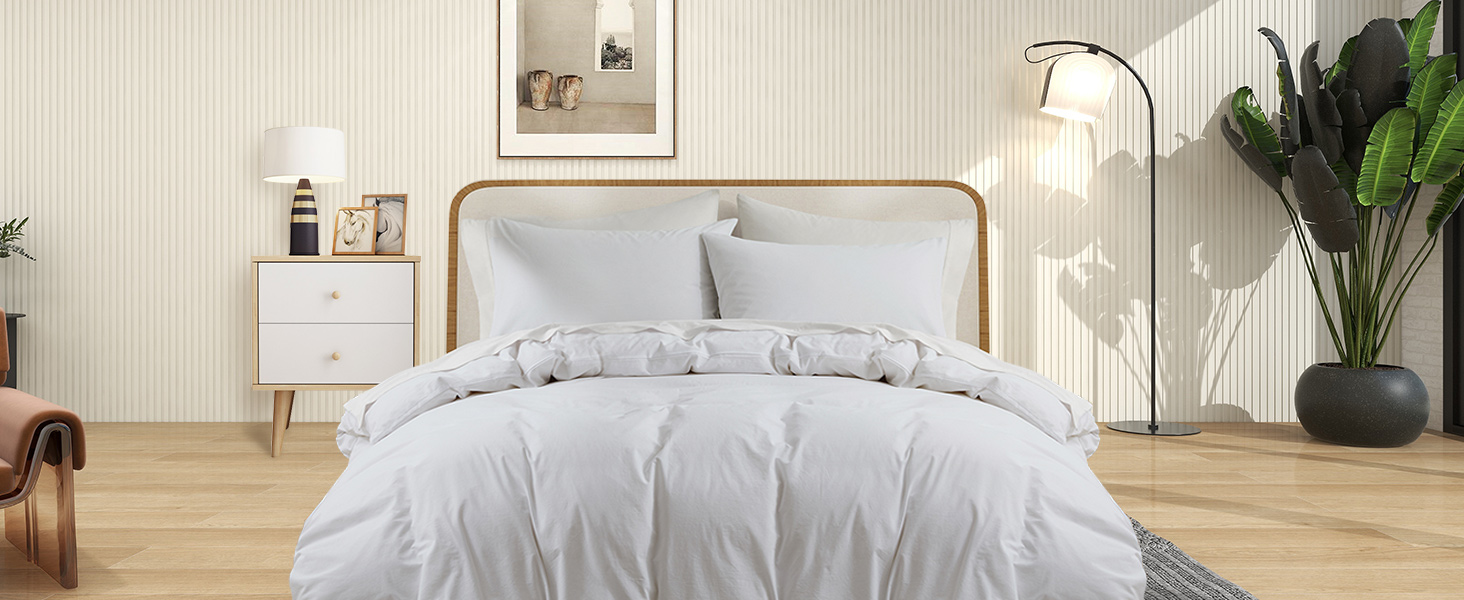 white cotton duvet cover