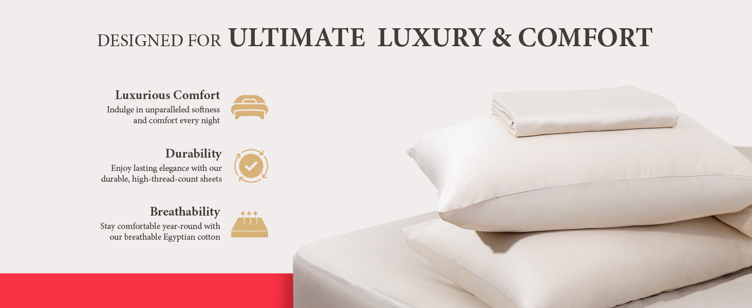  luxurious comfort with our high-thread-count, breathable Egyptian cotton full size duvet cover set