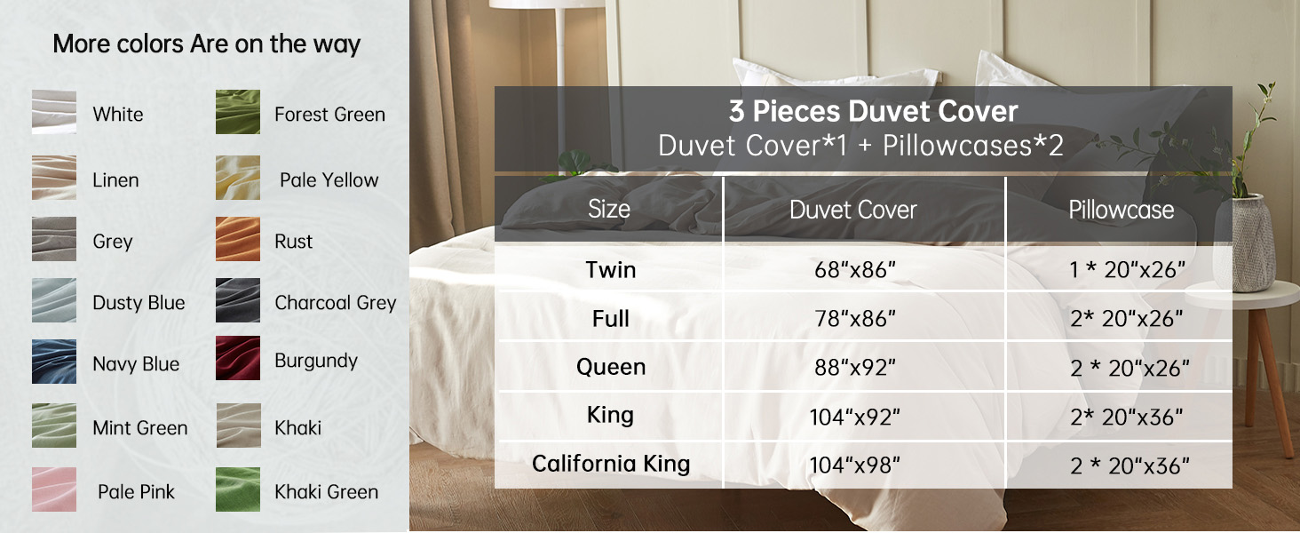 linen duvet cover set natural